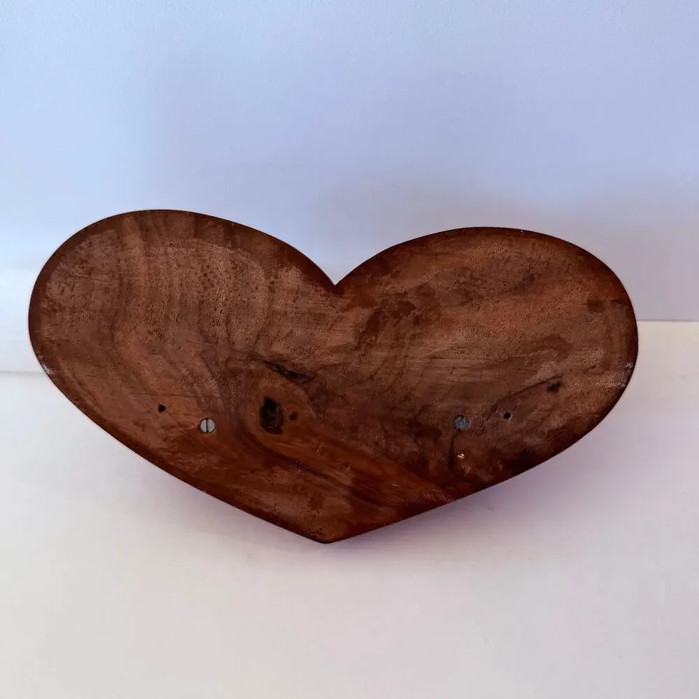Heart Shaped Wood Wall Shelf Display 10.5 x 6